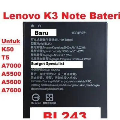 Lenovo Note 8 A936 A836 BL240 Battery