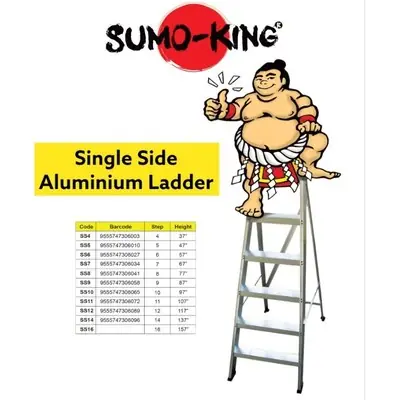 Sumo King Aluminium Ladder Single Sided Double Sided Multi Purpose Tangga Aluminium