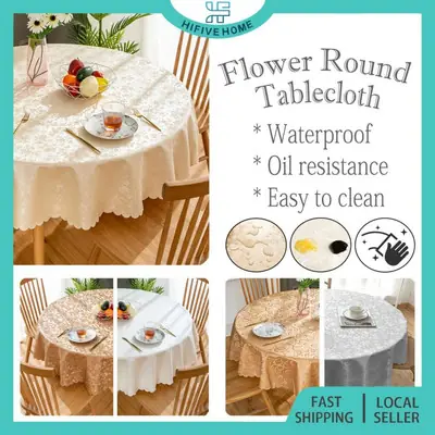 Alas Meja Bulat Bercorak Round Table Cloth for Dining
