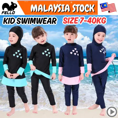 Baju Renang Budak Swimming Suit Muslimah Baju Wanita Baju Tidur Wanita Ready Stock Baju Renang