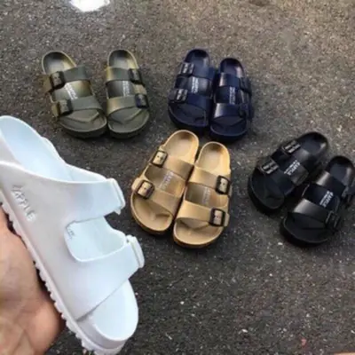 Ready Stock Unisex Double Strap Thai Red Apple Shoes Womens Slipper Kasut Silpar Perempuan Lelaki