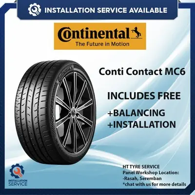 25540R18 Continental Maxcontact 6 MC6 Tyre Free Installation Tire Tayar 255 40 18