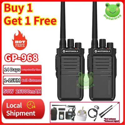 Ready Stock Walkie Talkie 10KM Radio Harga Satu ke Satu Motorola Walkie Talkie Tapak Pembinaan