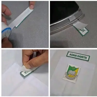 Ondl Pelekat Lencana Iron on Double Sided Adhesive Cloth