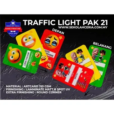 Set Traffic Light Bahan Bantu Mengajar Pak21stick Besar