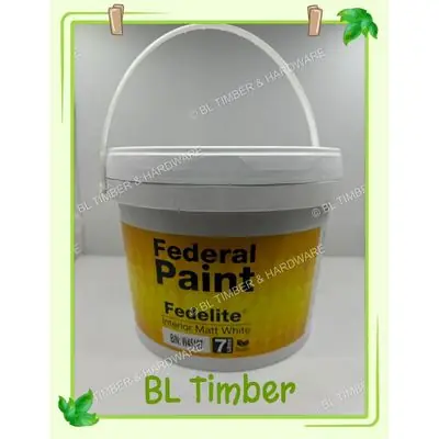 7 Liter Federal Paint Fedelite Plus Emulsion Paint Cat Air Oyster Grey 7743