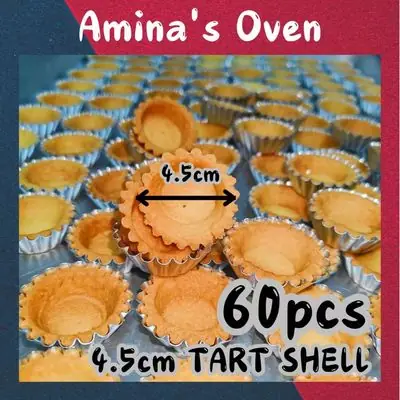 KX3H 100pcs Shell Tart Sedap Rangup Kulit Tart Tart Shell Saiz 45cm