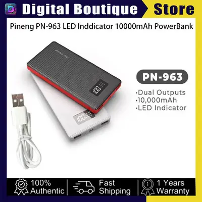 Pineng Power Bank PN963 10000mah PN963 Powerbank Ready Stock Hotlink Celcom