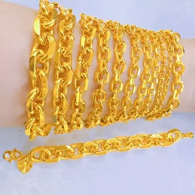 Gelang Emas 916gelang Kaki Rantai Leher Gelang Kaki Lelaki dan Wanita Tali Merah dan Hitam Versi