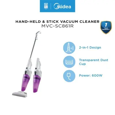 Midea Mvc SC861B 2 in 1 Stick Vacuum Cleaner Handstick Vacuum
