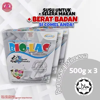 Biolac Susu Tepung Formula Tambah Berat Badan Selera Makan Bayi Baby Milk Powder Appetite Weight