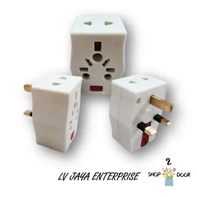 13 Amp 3 Pin Multi Socket with Fuse Adaptor Plug Socket 3 3 Plug Socket Soket Pelbagai Dengan
