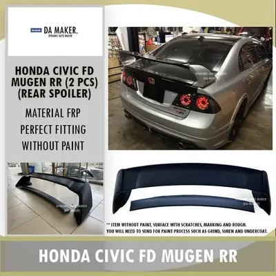 Honda Civic Fd Mugen Rr Rear Spoiler 2pcs