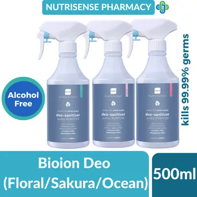 Bioion Deo Sanitizer Germs Free Bau Original Ocean Sakura Ready Stock