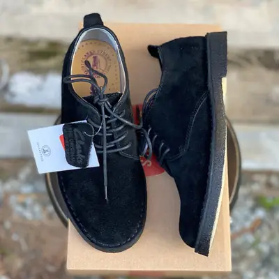 Clarks Originals Desert London Black Suede Men Iconic Classic Crepe Sole Shoes Kasut Lelaki Baldu Hitam