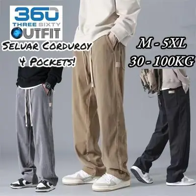 Mens Corduroy Long Pants Seluar Panjang Corduroy Lelaki