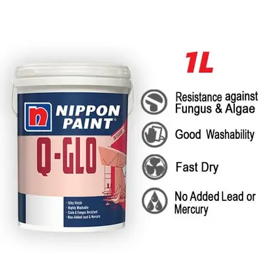 Nippon Paint Interior Wall Paint Sheen Q Glo 15 Liter Bgg1259t Just Divine