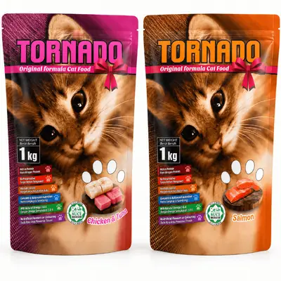 Ready Stock High Standard Quality High Protein Tornado Cat Food 1 Kg
