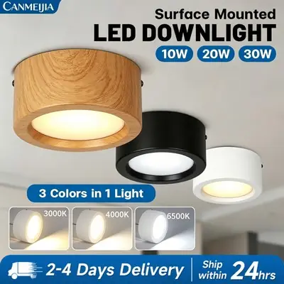 Hikaru De Light 3 Modes Color Downlight Biru Putih Kuning Putih Oran Putih12w4w Lampu LED Siling