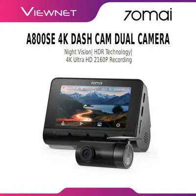 Ready Stock Malaysia English70mai A800S Dual Vision 140 Rear Cam Fov 4K Ultra HD Screen Dash Cam