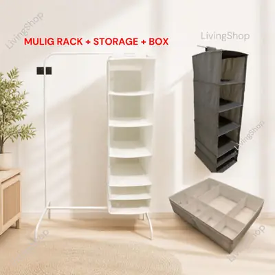 Rak Gantung Pakaian Clothes Rack Hanging Organizer Ikea Mulig Rack 001500920093