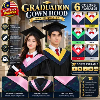 Graduation Robe Jubah Konvo Dewasa