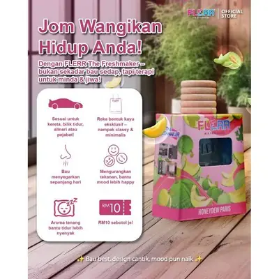 Flerr Fleur Car Perfume Pewangi Kereta dan Rumah