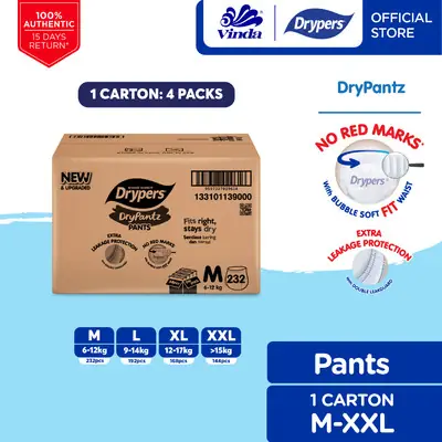 Drypers Drypantz Baby Diapers Size XXL