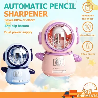 Pengasah Pensil Plum Bum Automatik Pengasah Pensil Pensil Pengasah Kartun Pensil Pengasah Pensil