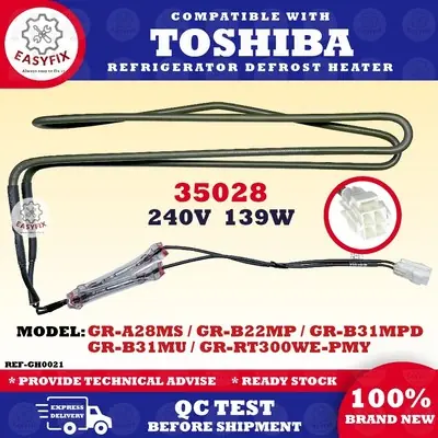10 Cash Back Toshiba 203l 2 Door Refrigerator Gr B22MP Ss Fridge Peti Sejuk