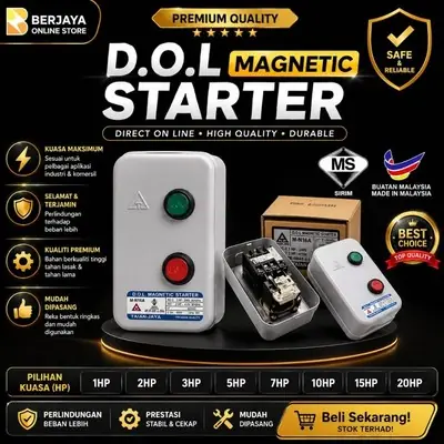 Taian Jaya Dol Magnetic Starter 240V 415V 1hp2hp3hp5hp75hp10hp15hp H 11LBH 16LBH 18LBH 20LB
