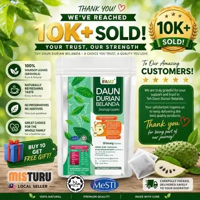 100 Gram Daun Durian Belanda Dried Sour Soup Leaf