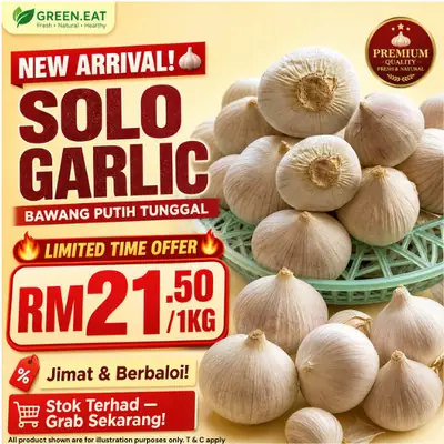 Bawang Putih Tunggal Jantan 1kg