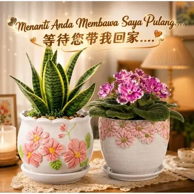 Jingdezhen Pasu Seramik Kaya Hiasan Bunga Buluh Kreatif Antik Gaya Cina Baru Rumah Hiasan Porselin