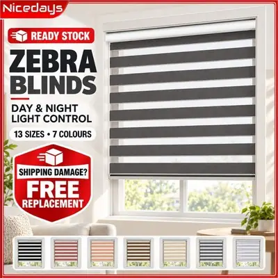 Curtain Zebra Blind Roller Blind Bidai Zebra Ready Stock Malaysia