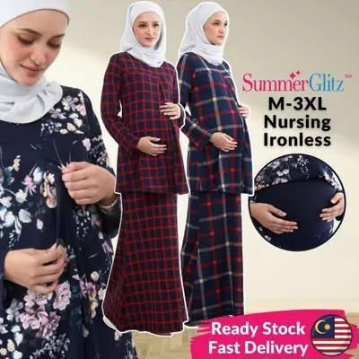 Baju Mengandung Blouse Muslimah Pakaian Musim Luruh Wanita Hamil Model Fesyen Ibu Bergaya Kecil