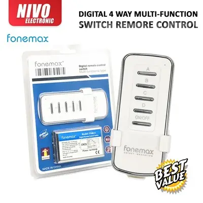 Deql Fonemax 4 Way Wireless Digital Remote Lighting Switch Digital Remote Control Switch