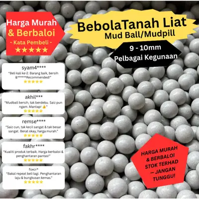 Msia Stocks Safety Mud Ball Mudball Mud Balls Guli Tanah by Kg