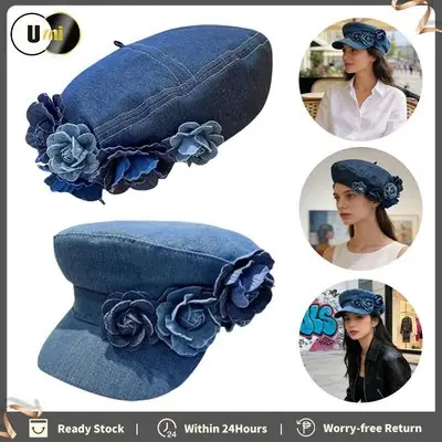 Beret Wanita Versi Korea Topi Musim Bunga dan Gugur Segi Lapan Fesyen Retro Britain