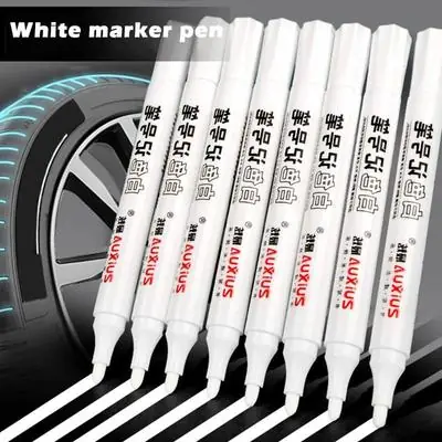 12 Colors White Waterproof Rubber Permanent Paint Marker Pen Car Tyre Tread Environmental Tire