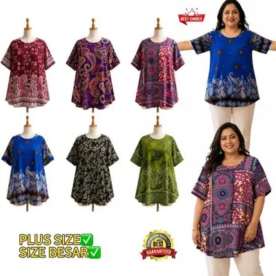 Pekalongan Batik Blouse Screw Flower Top Series Women's Batik Tops
