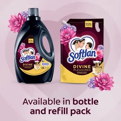 Downy Softener Softlan Divine Pleasures Midnight Lotus Hydrangeas Fabric 13l Refill