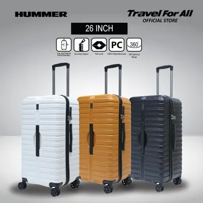 Ready Stock Hummer ABS Luggage Bundle 2 in 1 20 Inch 24 Inch with Free Gift Backpack