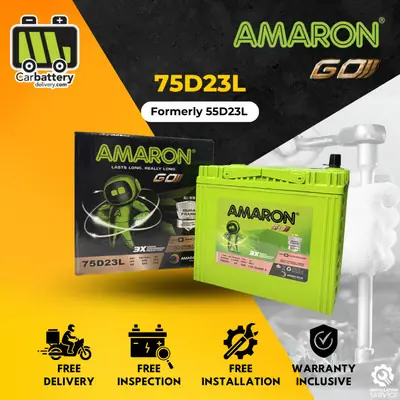 55D23L Amaron Go Car Battery for Proton Exora Inspira Preve Suprima Lancer Mirage Outlander Asx
