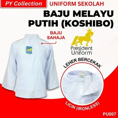Baju Sekolah Harga Murah Seluar Melayu Putih Eco Silk Seluar Sahaja Koshibo Grade a Putih Nila