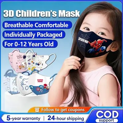 Readystock Panda Cartoon Design 3PLY Kids Face Mask Children Mask Topeng Muka Budak Kanak Kanak