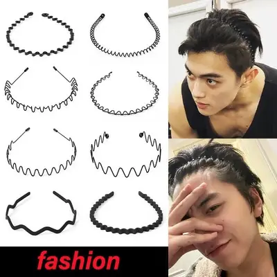 Headband Lelaki Headband Headband Tide Korea Minyak Jenis Lelaki Sukan Rambut Pin Rambut Dengan