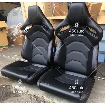 Sscus Semi Bucket Racing Seat Uniq Red Black Wira Waja GEN2 Persona Satria Neo