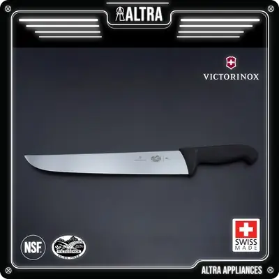 Swiss Made Victorinox Fibrox Rosewood Handle 31cm 12 Inch Butcher Knife Pisau Lapah Pisau Sembelih