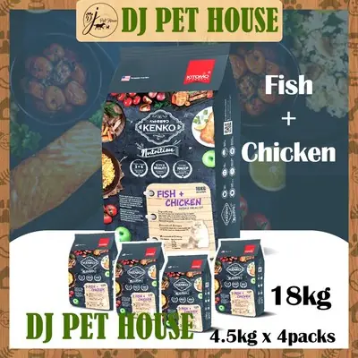 Kitomo Kenko Nutrition Fish Chicken 18kg Cat Food 45kg X 4packs Inside